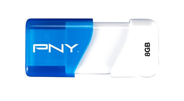 PFD8GBCOMBGE PNY Compact Attache 8GB USB 2.0 Flash Drive (Blue)