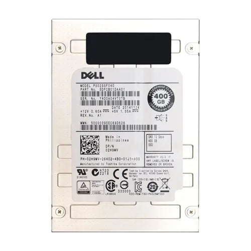 PX02SSF040 Toshiba 400GB Multi-Level Cell SAS 12Gb/s 2.5-Inch Enterprise Solid State Drive with Tray