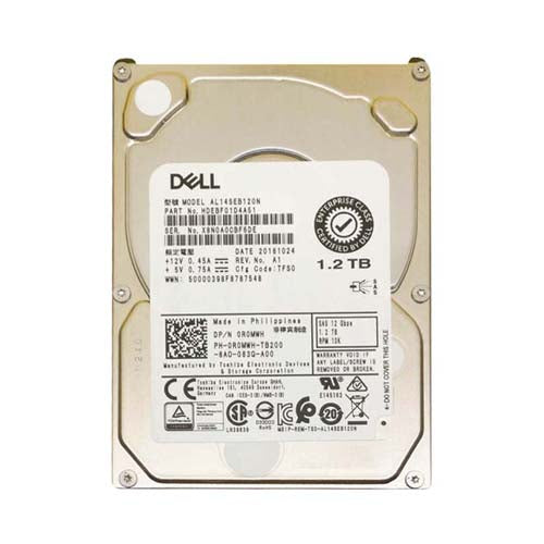 R0MWH Dell 1.2TB 10000RPM SAS 12Gb/s Hot-Pluggable 128MB Cache (512n) 2.5-Inch Hard Drive with Tray for PowerEdge Server & PowerVault Storage Array