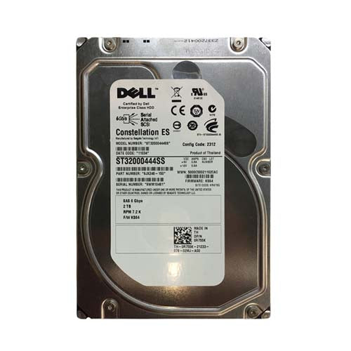 R755K Dell 2TB 7200RPM SAS 6Gb/s Hot-Pluggable 3.5-Inch Hard Drive with Tray for PowerEdge Servers