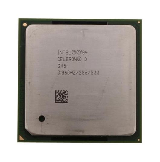 RK80546RE083256 Intel Celeron D 345 3.06GHz 533MHz FSB 256KB L2 Cache Socket PPGA478 Desktop Processor