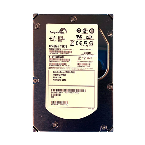 RY491 Dell 146GB 15000RPM SAS 3Gb/s Hot-Pluggable 16MB Cache 3.5-Inch Hard Drive with Tray for PowerEdge Server & PowerVault Storage Array