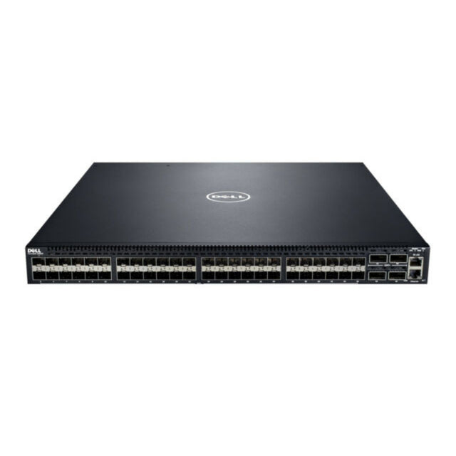 0W9C6F - Dell Force10 S4810P 48-Ports SFP+ 10GBase-T + 4-Ports 40GBase-X QSFP+ Rack-Mountable Layer3 Managed 10-Gigabit Ethernet Network Switch