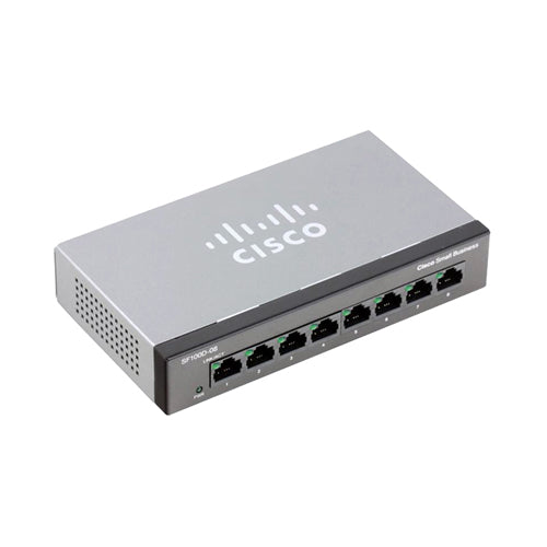 SD208T-EU Cisco Small Business 100 Series SF100D-08 8 x Ports 10/100Base-T Unmanaged Fast Ethernet Network Switch
