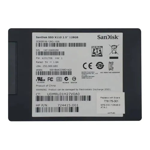 SD6SB1M-128G-1006 SanDisk X110 128GB SATA 6Gb/s 2.5-Inch Solid State Drive