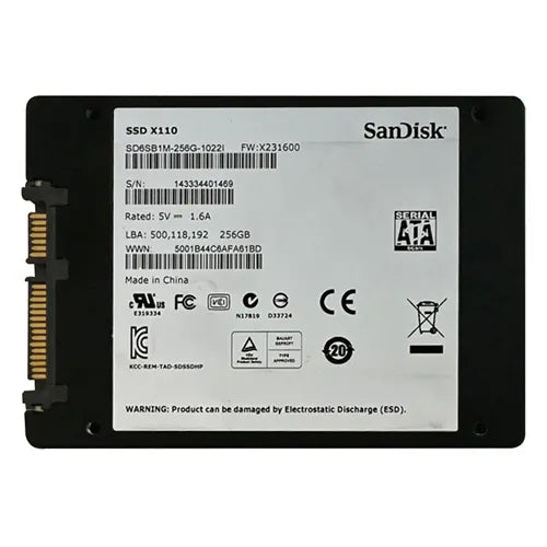 SD6SB1M-256G-1022I SanDisk X110 256GB Multi-Level Cell SATA 6Gb/s 2.5-Inch Solid State Drive