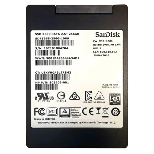 SD7SB6S-256G-1006 SanDisk X300 256GB SATA 2.5-Inch Solid State Drive