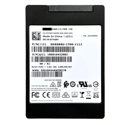 SD8SB8U-1T00-1112 SanDisk X400 1TB Triple-Level Cell SATA 6Gb/s 2.5-Inch Solid State Drive