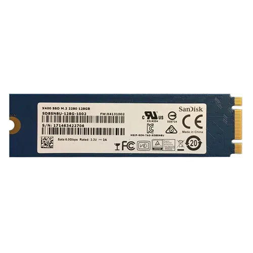 SD8SN8U-128G-1002 SanDisk X400 Series 128GB SATA 6Gb/s M.2 2280 Solid State Drive
