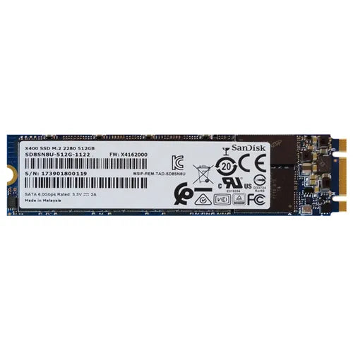 SD8SN8U-512G-1122 SanDisk X400 Series 512GB SATA 6Gb/s M.2 2280 Solid State Drive