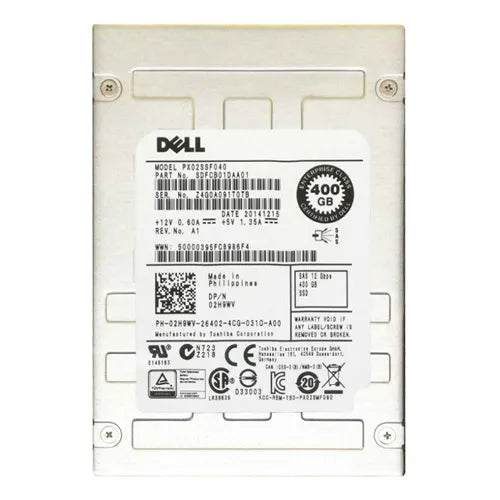 SDFCB01DAA01 Toshiba PX02SS Series 400GB Enterprise Multi-Level Cell SAS 12Gb/s NAND Flash High Endurance 2.5-Inch Solid State Drive