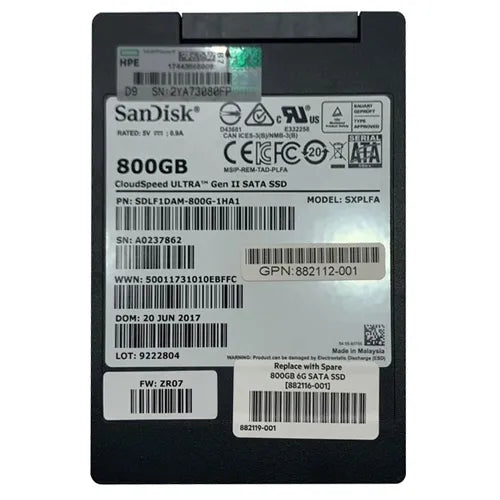 SDLF1DAM-800G-1HA1 SanDisk 800GB Multi-Level Cell SATA 6Gb/s 2.5-Inch Solid State Drive
