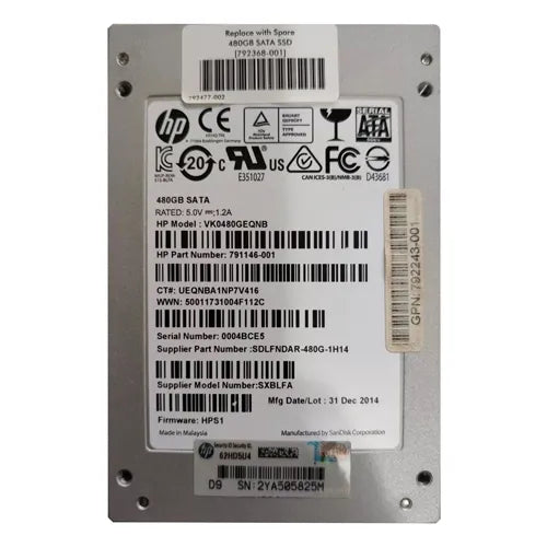 SDLFNDAR-480G-1H14 SanDisk 480GB Multi-Level Cell SATA 6Gb/s 2.5-Inch Solid State Drive