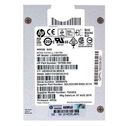 SDLKOC6R-800G-5C14 SanDisk 800GB Multi-Level Cell SATA 6Gb/s SFF 2.5-Inch Solid State Drive