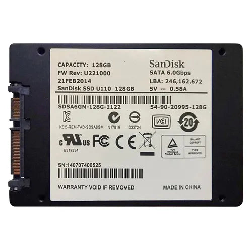 SDSA6GM-128G-1122 SanDisk 128GB SATA 6Gb/s 2.5-Inch Solid State Drive