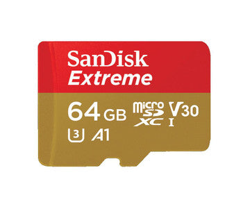 SanDisk - SDSQXVF-064G-CN6AA - Extreme 64GB Class 10 microSDXC UHS-I Flash Memory Card for Action Cameras