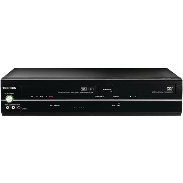 SDV296 Toshiba 4-Head VHS ColorStream MP3/MP4 RCA/S-Video DVD/VCR Combo Player with One Touch Record (Refurbished)