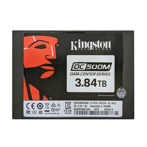 SEDC500M/3840G Kingston Data Center DC500M Series 3.84TB Triple-Level Cell SATA 6Gb/s 3D NAND Mixed Use (AES 256-bit Encryption) 2.5-Inch Enterprise Solid State Drive