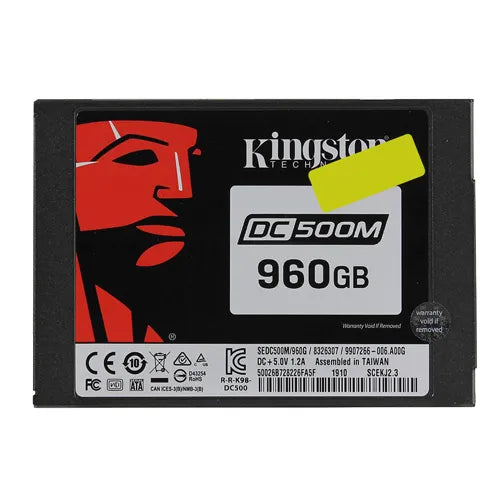 SEDC500M/960G Kingston Data Center DC500M Series 960GB Triple-Level Cell SATA 6Gb/s 3D NAND Mixed Use (AES 256-bit Encryption) 2.5-Inch Enterprise Solid State Drive