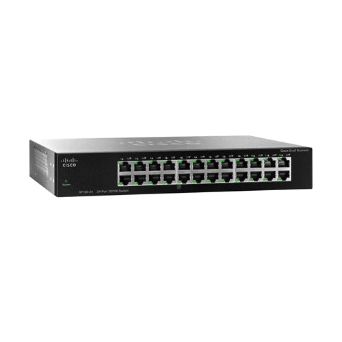 SF100-24 Cisco Small Business 100 Series 24 x Ports 10/100Base-T Layer 2 Unmanaged Fast Ethernet Network Switch