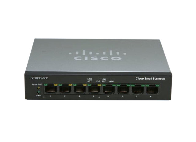 SF100D-08P - Cisco Small Business 100 Series 8-Ports PoE FE Switch