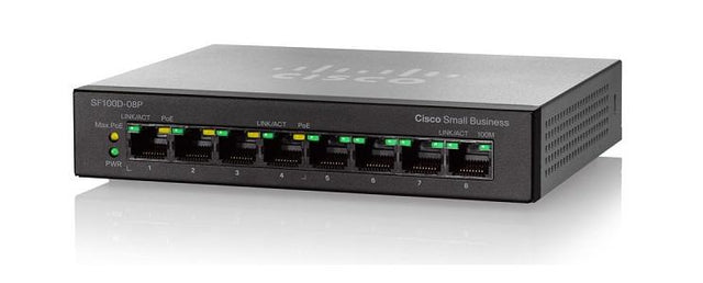 SF110D-08HP-NA - Cisco Small Business 110 Series 8-Ports PoE FE Switch