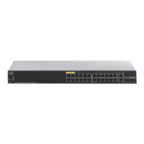 SF350-24MP-K9 Cisco Small Business SF350-24MP POE+ 24 x Ports 10/100Base-T + 2 x SFP Ports Layer 3 Fast Ethernet Switch
