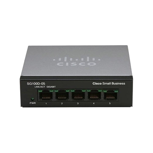 SG100D-05-JP Cisco Small Business 100 Series SG100D-05 5 x Ports 10/100/1000Base-T Layer 2 Unmanaged Gigabit Ethernet Network Switch
