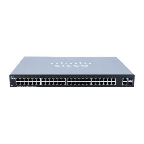 SG220-50P-K9-EU-RF Cisco Small Business 220 Series SG220-50P 48 x Ports PoE+ 10/100/1000Base-T + 2 x Ports Combo SFP Rack-mountable Layer 2 Managed Gigabit Ethernet Network Switch
