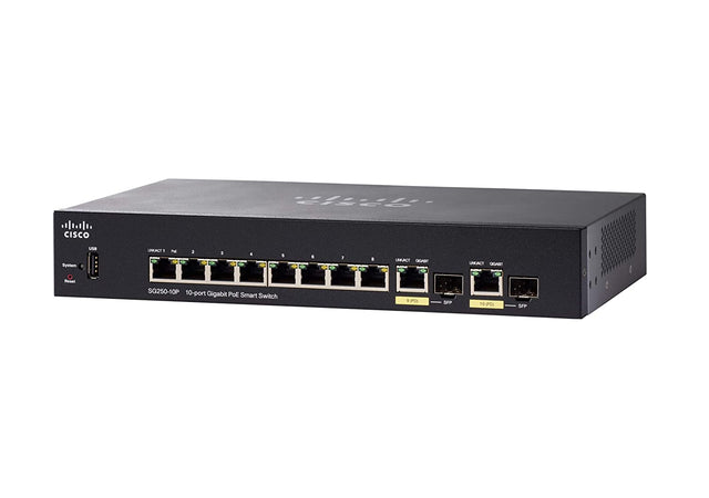 SG250-10P-K9-NA - Cisco Small Business 250 Series 10-Ports PoE+ Switch