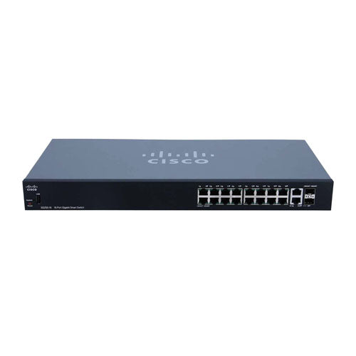 SG250-18 Cisco Small Business 250 Series 16 x Ports 10/100/1000Base-T + 2 x Ports Combo SFP Rack-Mountable Layer 3 Managed Gigabit Ethernet Network Switch