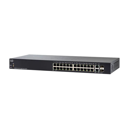 SG250-26-K9-BR Cisco Small Business 250 Series SG250-26 24 x Ports 10/100/1000Base-T + 2 x Ports Combo SFP Rack-Mountable Layer 2 Managed Gigabit Ethernet Network Switch