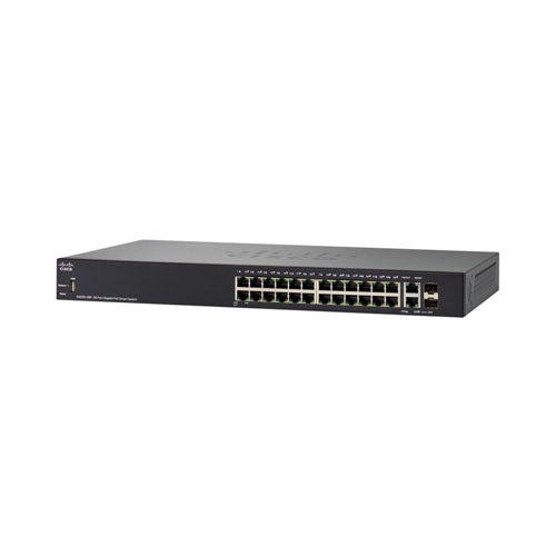 SG250-26P-K9-NA Cisco Small Business 250 Series SG250-26P 24 x Ports PoE+ 1000Base-T + 2 x Ports Combo SFP Layer 3 Managed 1U Rack-mountable Gigabit Ethernet Network Switch