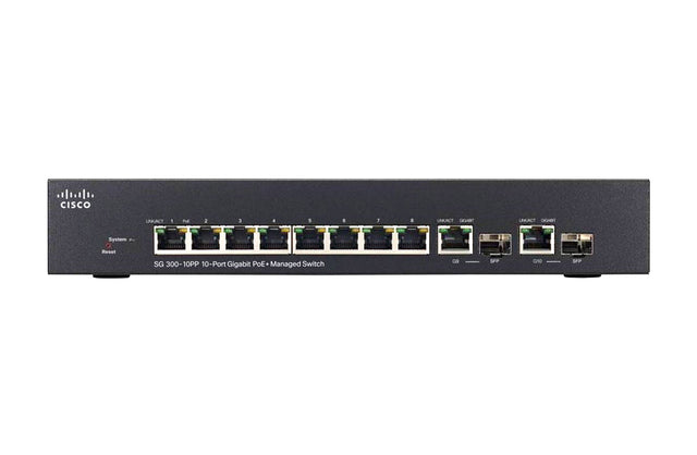 SG300-10PP - Cisco Small Business 300 Series 8P PoE+ RJ-45 L3 Switch