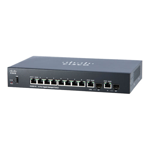 SG350-10-K9 Cisco Small Business SG350-10MP POE 8 x Ports 10/100/1000Base-TX + 2 x SFP Ports Layer 3 Gigabit Ethernet Switch