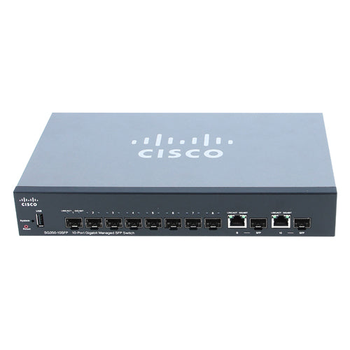 SG350-10SFP-K9 Cisco Small Business SG350-10SFP 8 x Ports 10/100/1000Base-TX + 2 x SFP Ports Layer 3 Gigabit Ethernet Switch