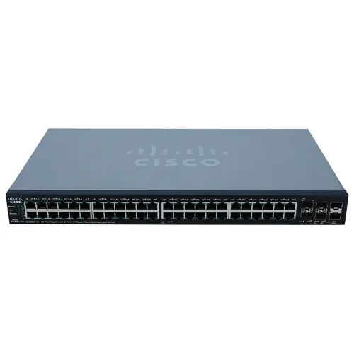 SG500X-48-K9-G5-RF Cisco Small Business 500 Series SG500X-48 48 x RJ-45 Ports 10/100/1000Base-T + 2 x SFP+ Ports + 2 x Combo 5G SFP Ports Layer 3 Managed Gigabit Ethernet Stackable Network Switch