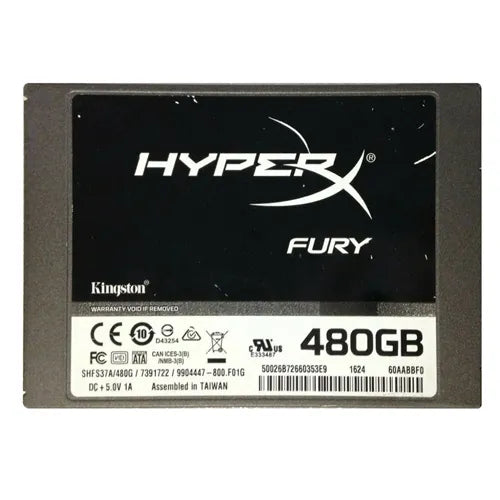 SHFS37A/480G Kingston HyperX Fury 480GB SATA 6Gb/s 2.5-Inch Solid State Drive