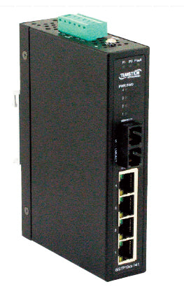 SISTP1013-141-LRT Transition 4 x 10/100Base-TX (RJ-45) to 100Base-FX 1300 NM Multi-Mode (SC) 2 Kilometers/1.2 Miles for 10/100 Industrial PoE Stand-Alone Media Converter