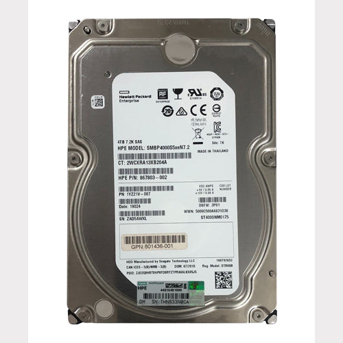 SMBP4000S5XEN7.2 HP 4TB 7200RPM SAS 6Gb/s 3.5-Inch Hard Drive