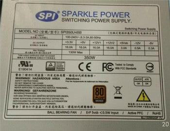 Sparkle Power - SPI350U4BB - 350-Watts ATX 12V 115-230V AC High Efficiency 80Plus Bronze 1U Switching Power Supply with Active PFC
