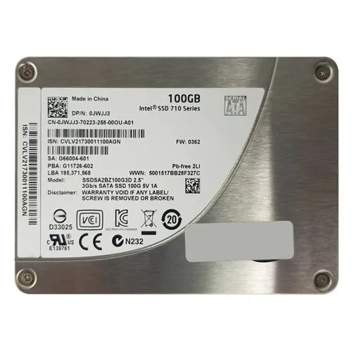 SSDSA2BZ100G3D Intel 710 100GB Multi-Level Cell SATA 3Gb/s 2.5-Inch Solid State Drive