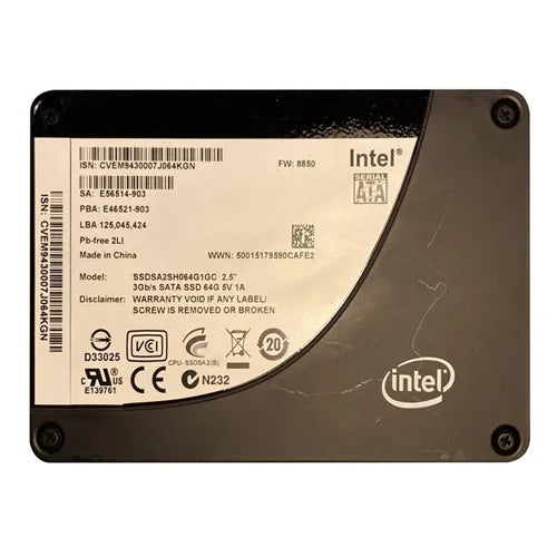 SSDSA2SH064G1GC Intel X25-E 64GB Single-Level Cell SATA 3Gb/s 2.5-Inch Solid State Drive