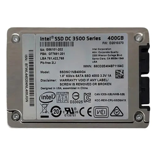 SSDSC1NB400G4 Intel DC S3500 400GB Multi-Level Cell SATA 6Gb/s 1.8-Inch Solid State Drive
