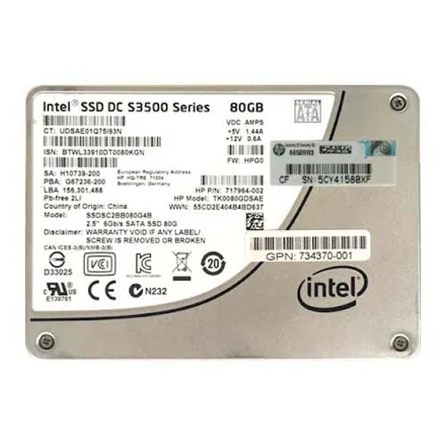 SSDSC2BB080G4B Intel DC S3500 80GB Multi-Level Cell SATA 6Gb/s 2.5-Inch Solid State Drive