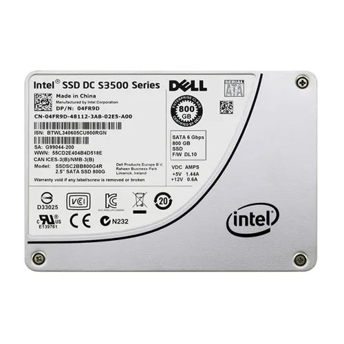 SSDSC2BB800G4R1 Intel DC S3500 800GB Multi-Level Cell SATA 6Gb/s 2.5-Inch Solid State Drive