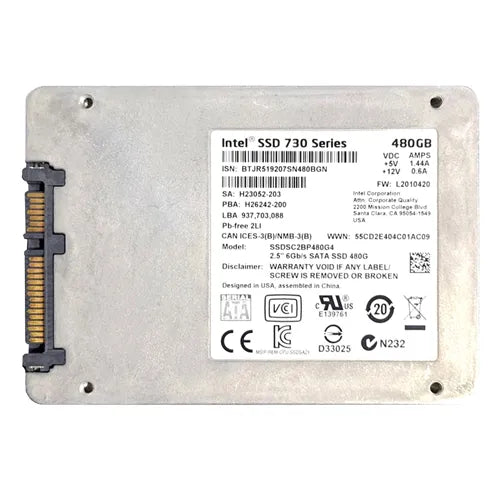 SSDSC2BP480G4R5 Intel 730 480GB Multi-Level Cell SATA 6Gb/s 2.5-Inch Solid State Drive