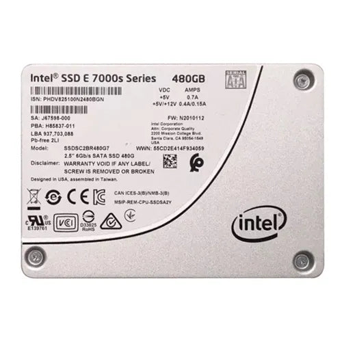 SSDSC2BR480G7XA Intel E 7000s 480GB Multi-Level-Cell SATA 6Gb/s 2.5-Inch Solid State Drive
