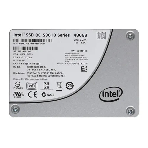 SSDSC2BX480G4 Intel DC S3610 480GB Multi-Level Cell SATA 6Gb/s 2.5-Inch Solid State Drive