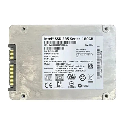 SSDSC2CT180A4 Intel 335 180GB Multi-Level Cell SATA 6Gb/s 2.5-Inch Solid State Drive
